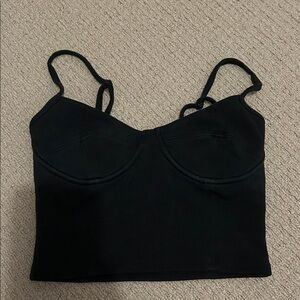 OAK + FORT Black Crop Top